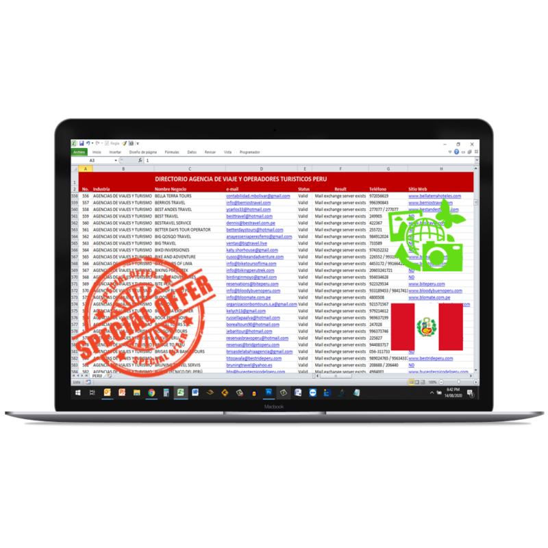 Base de Datos Agencias de Viaje y Operadores Turísticos Perú