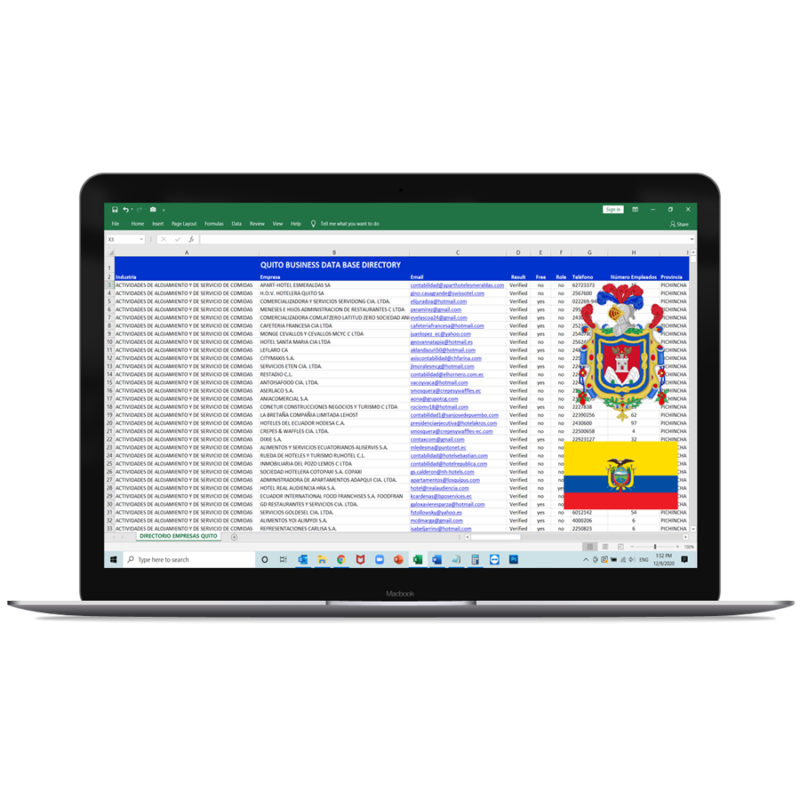 Base de Datos Empresas Pichincha Ecuador
