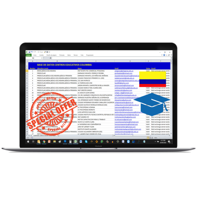 Base de Datos Centros Educativos Colombia