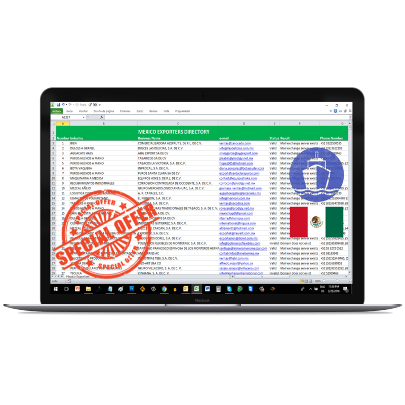 Base de Datos Exportadores México