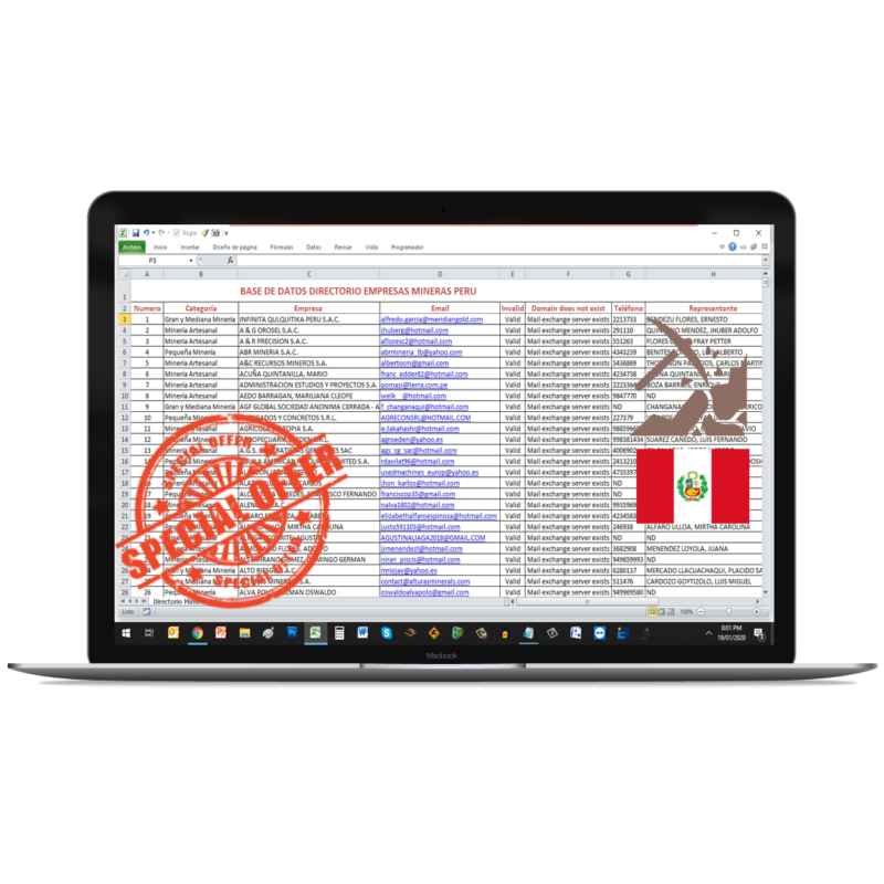Base de Datos Empresas Mineras Perú