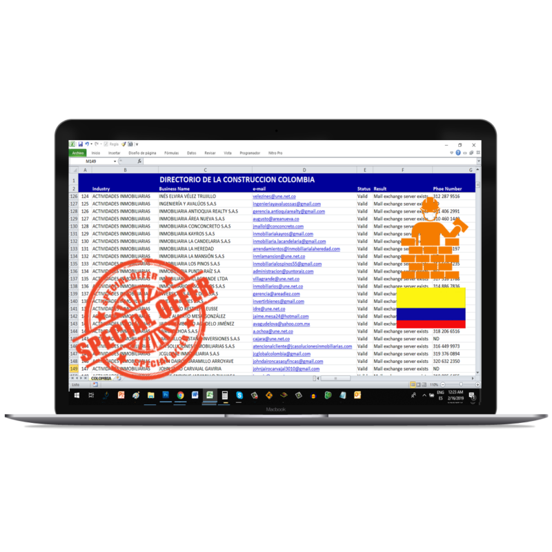 Base de Datos Sector Construcción Colombia